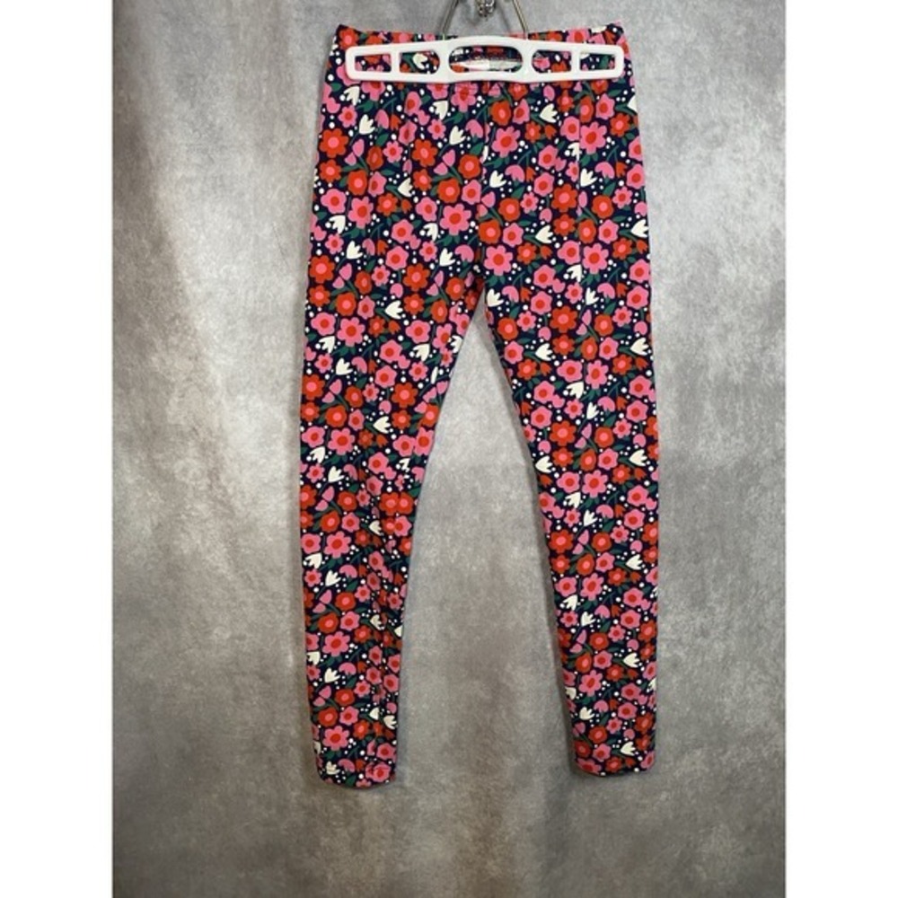 Hanna‎ Andersson 150 US Sz 12 Spring Tulip Floral Leggings Navy Pants